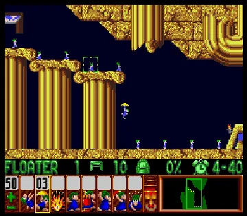 Lemmings (USA) (Rev 1) screen shot game playing